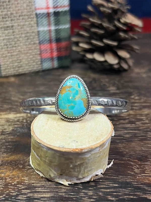 Women's Beaded Cuff Bracelets in Bohemian Style with Multiple Colors for a Summer Look#18 Southwest Made Kingman Turquoise & Sterling Silver Cuff Bracelet