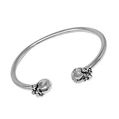 Clear Crystal - Embellished Bangles for a Sparkling and Elegant AppearanceSkulls Bangle Bracelet For Women Sterling Silver