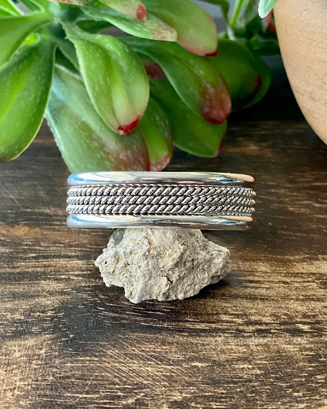 Women's Stainless Steel Cuff Bracelets with Geometric Designs for a Modern and Minimalist StyleNavajo Made Sterling Silver Baby Cuff Bracelet