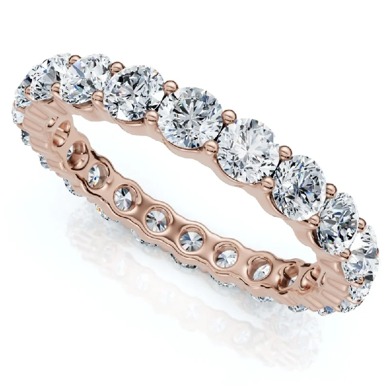 Laser - Etched Floral Design Wedding Bands in Palladium for a Delicate and Intricate Look2ct Diamond Eternity Ring Rose Gold