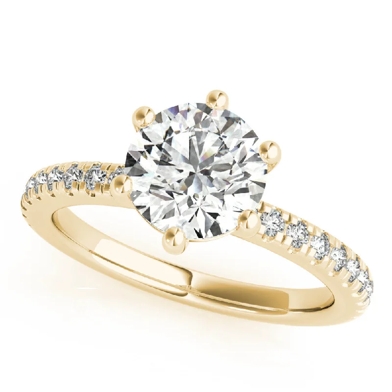 Signature - Design Engagement Rings with a Brand - Exclusive Pattern and Premium DiamondsAlyssa 6-Prong Round Diamond Engagement Ring Setting (without Hidden Halo)