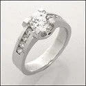 Marquise Cut Engagement Rings with a Channel - Set Diamond BandEngagement 0.75 Round Center Channel Cubic Zirconia Cz Ring