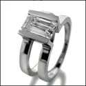 Marquise Cut Engagement Rings with a Channel - Set Diamond BandEngagement 1.25 Ct Emerald Channel Cubic Zirconia Cz Ring