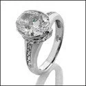 Classic Round Cut Engagement Rings with Platinum Prongs and Halo Setting for Timeless EleganceEngagement 3 Ct Oval Half Bezel Cubic Zirconia Cz Ring