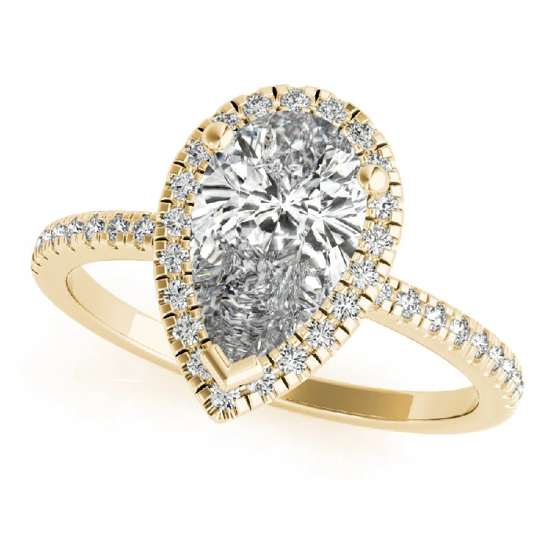 Signature - Design Engagement Rings with a Brand - Exclusive Pattern and Premium DiamondsEvianna Pear Diamond Engagement Ring Setting