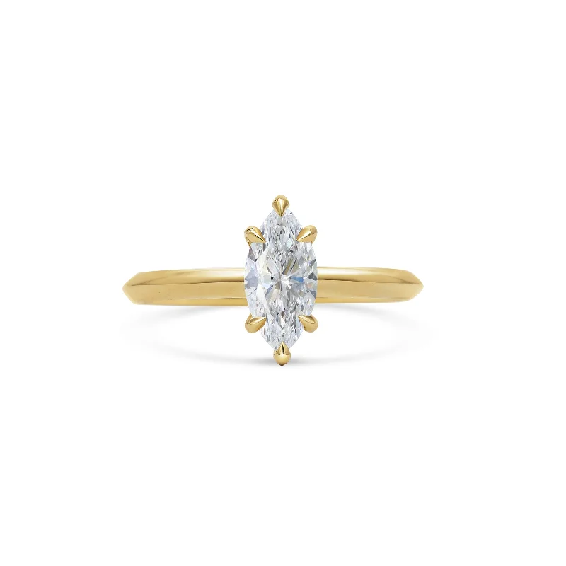 Classic Round Cut Engagement Rings with Platinum Prongs and Halo Setting for Timeless EleganceGrace Ring - Marquise Cut