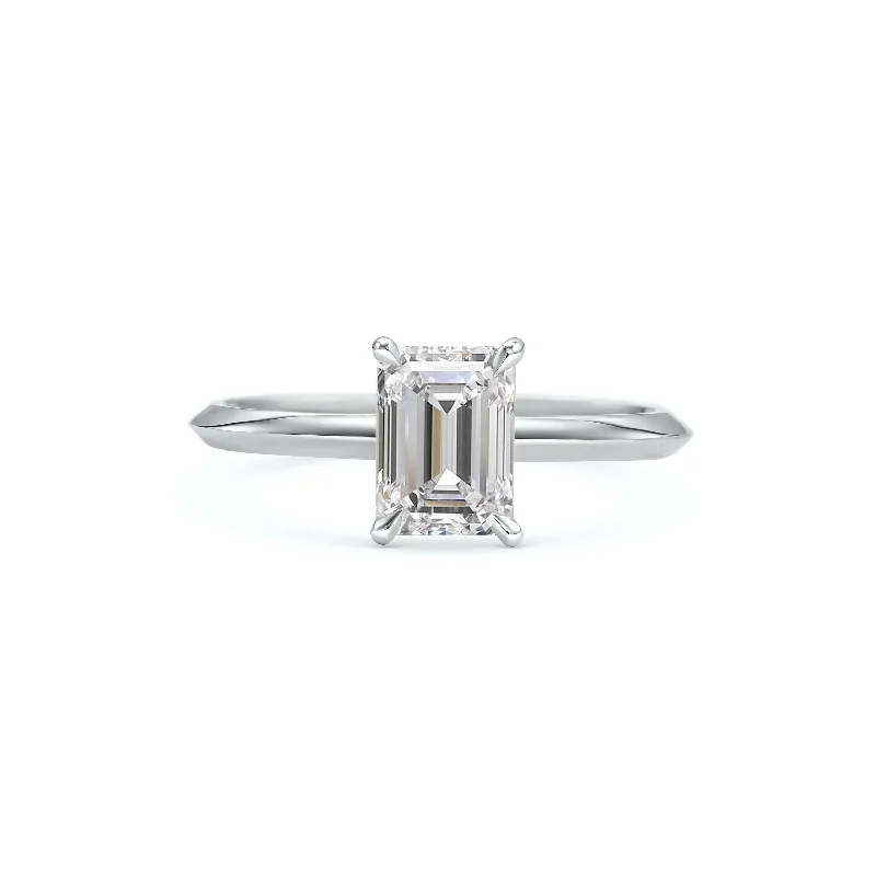 Cluster Engagement Rings with Multiple Small Diamonds Arranged in a Stunning DesignGrace Ring - Emerald Cut