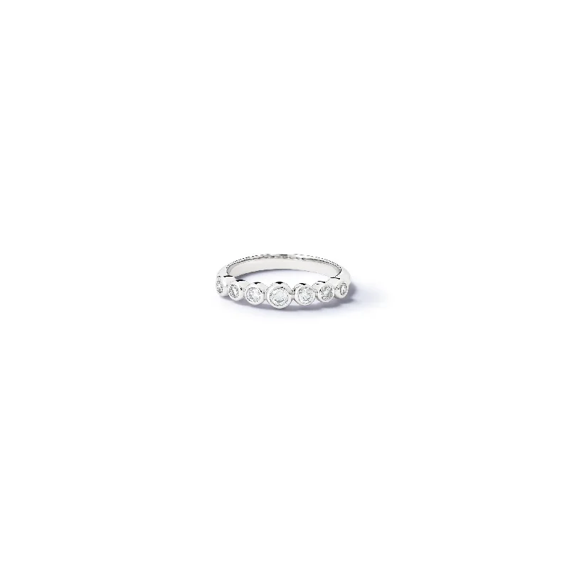 Princess Cut Engagement Rings in 18K White Gold with Micro - Pave Side StonesLorena Half Eternity Ring 18ct White Gold - Diamond