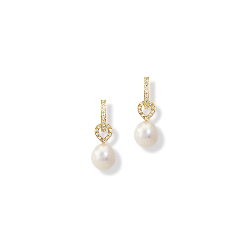 Signature - Design Engagement Rings with a Brand - Exclusive Pattern and Premium DiamondsOctavia Earring Drops 18ct Yellow Gold - Pearl & Diamond