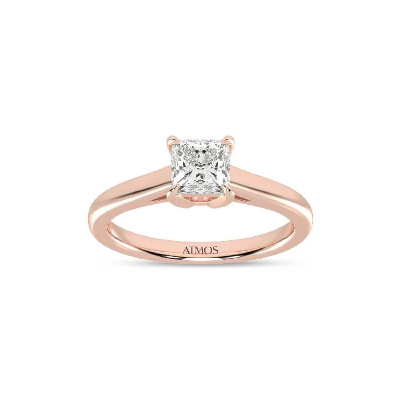 Art Deco Engagement Rings with Geometric Patterns and Baguette - Cut Diamond AccentsPrincess Iconic Ring Medium