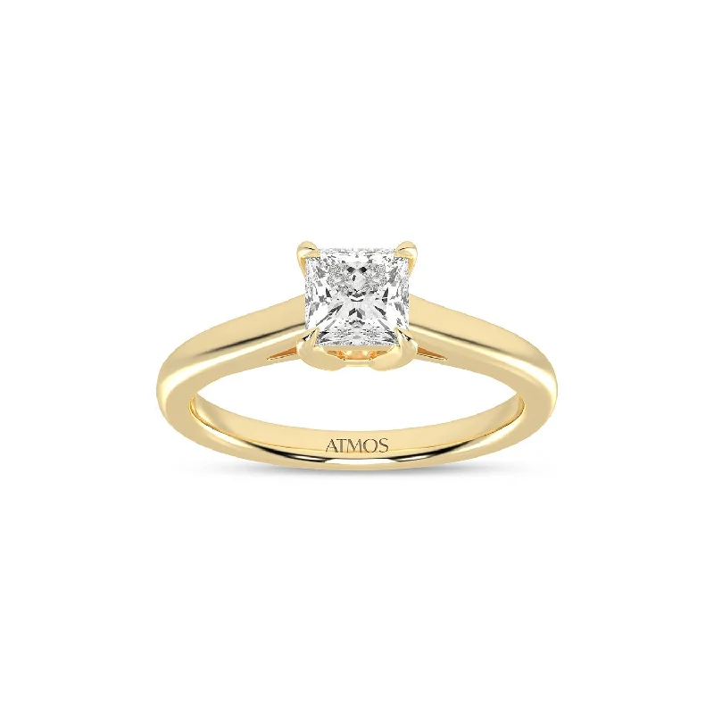 Marquise Cut Engagement Rings with a Channel - Set Diamond BandPrincess Iconic Ring Medium