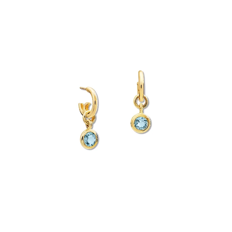 Pear - Shaped Engagement Rings in Yellow Gold with a Diamond - Encrusted BandTalya Earring Drops Yellow Gold - Blue Topaz