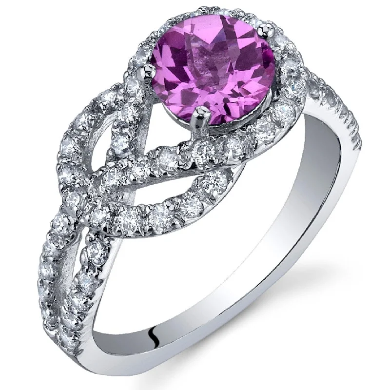 Aquamarine Gemstone Rings in 9K Gold with a Bezel Setting for a Modern and Secure FitSterling Silver 1 ct Created Pink Sapphire Birthstone Ring