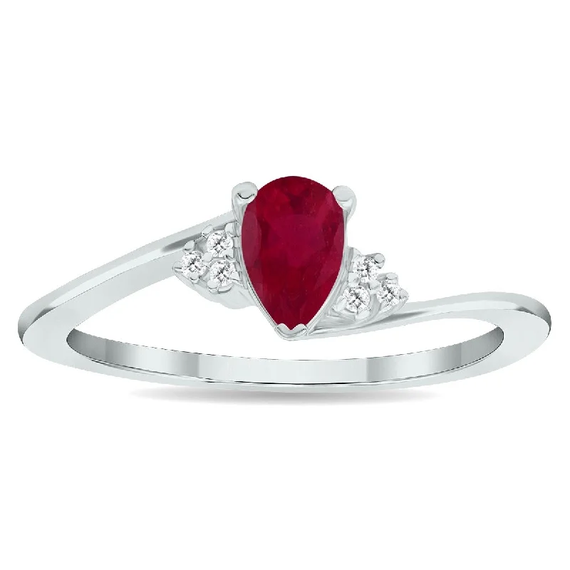 Jasper Gemstone Rings in 18K Gold Vermeil with a Matte Finish for a Subtle and Elegant LookWomen's Ruby and Diamond Tierra Ring in 10K White Gold