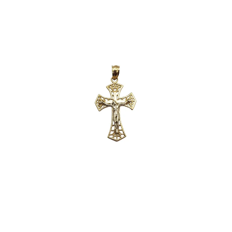 Double - Heart Pendant with Interlocking Design for CouplesTiny Crucifix Pendant 3 (14K)