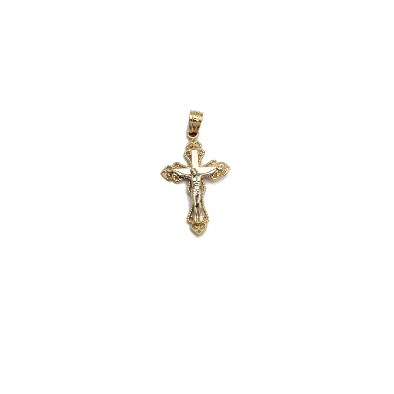 Magnetic - Locking Pendant with Hidden Compartment for Secret MessagesTiny Crucifix Pendant 7 (14K)