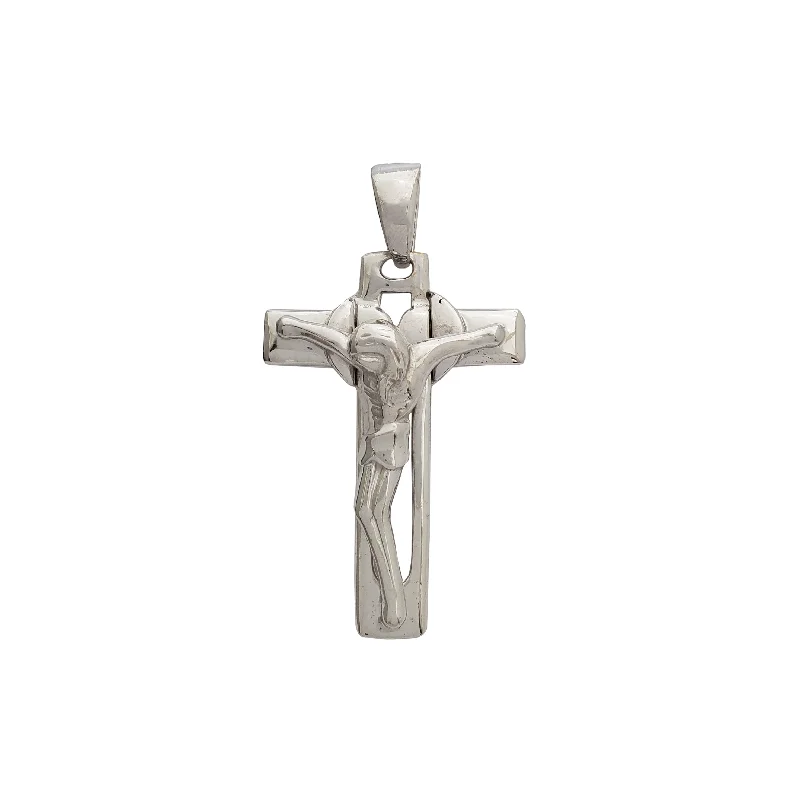 Adjustable - Chain Cubic Zirconia Solitaire Pendant for a Sparkling GiftCrucifix Pendant (14K)