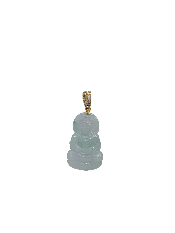 Glow - in - the - Dark Starry Sky Pendant for Nighttime AdventuresDiamond Guan Yin Jade Pendant (14K)