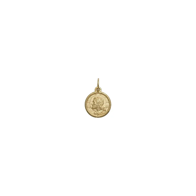 Zodiac Sign Pendant Necklace in Rose Gold for Astrology EnthusiastsDivine Jesus Medallion Profile Pendant (18K)