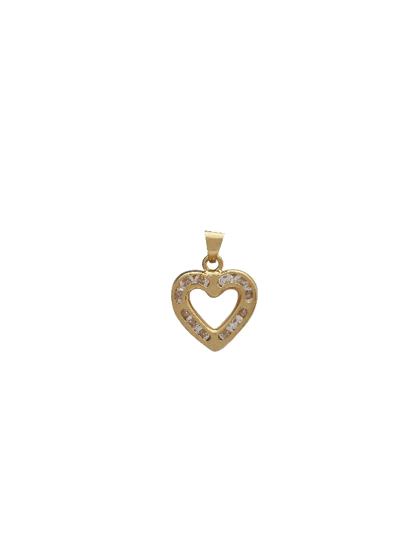 Vintage - Reproduction Cameo Pendant Necklace in Brass for Retro - Style LoversCZ Heart Pendant (18K)