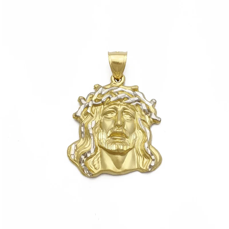 Water - Resistant Stainless Steel Diving - Themed Pendant for DiversJesus with Crown of Thorns Pendant (10K & 14K)