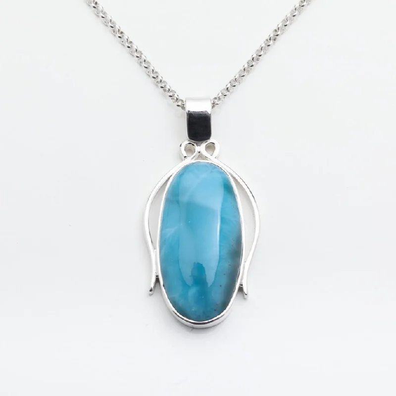 Hypoallergenic Stainless Steel Dog Tag Pendant Necklace for Active MenLarimar Pendant Finn