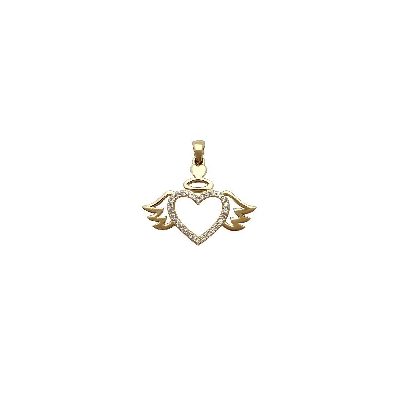 Glow - in - the - Dark Starry Sky Pendant for Nighttime AdventuresPave Winged Heart Pendant (14K)