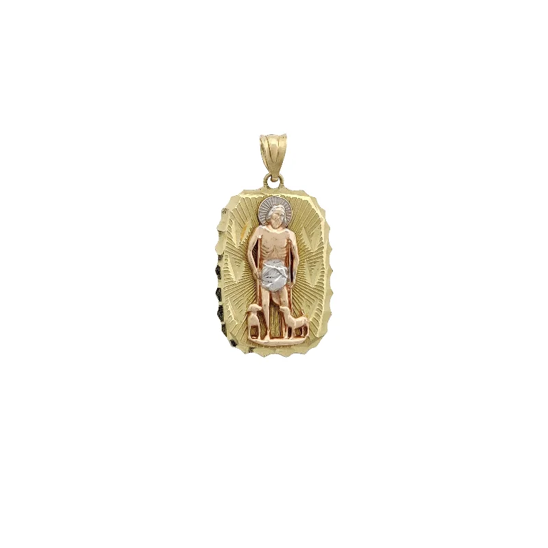 3D - Printed Polymer Clay Animal - Print Pendant for a Fun and Quirky AccessoryRectangle Diamond-Cut Saint Lazarus Pendant (14K)