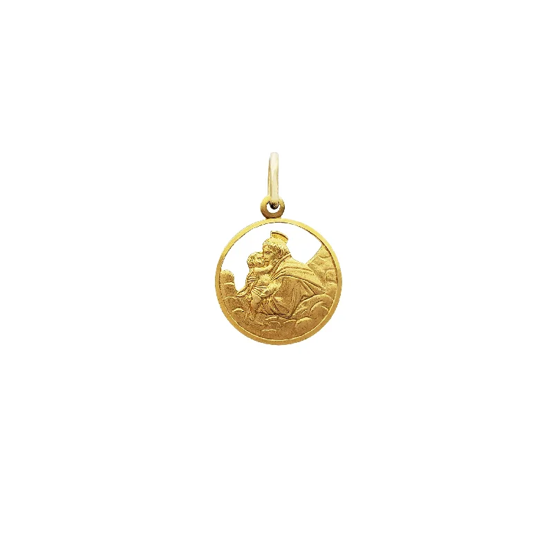 Laser - Cut Woodland Scene Pendant for Nature EnthusiastsSaint Anthony Outlined Medallion Pendant (14K)