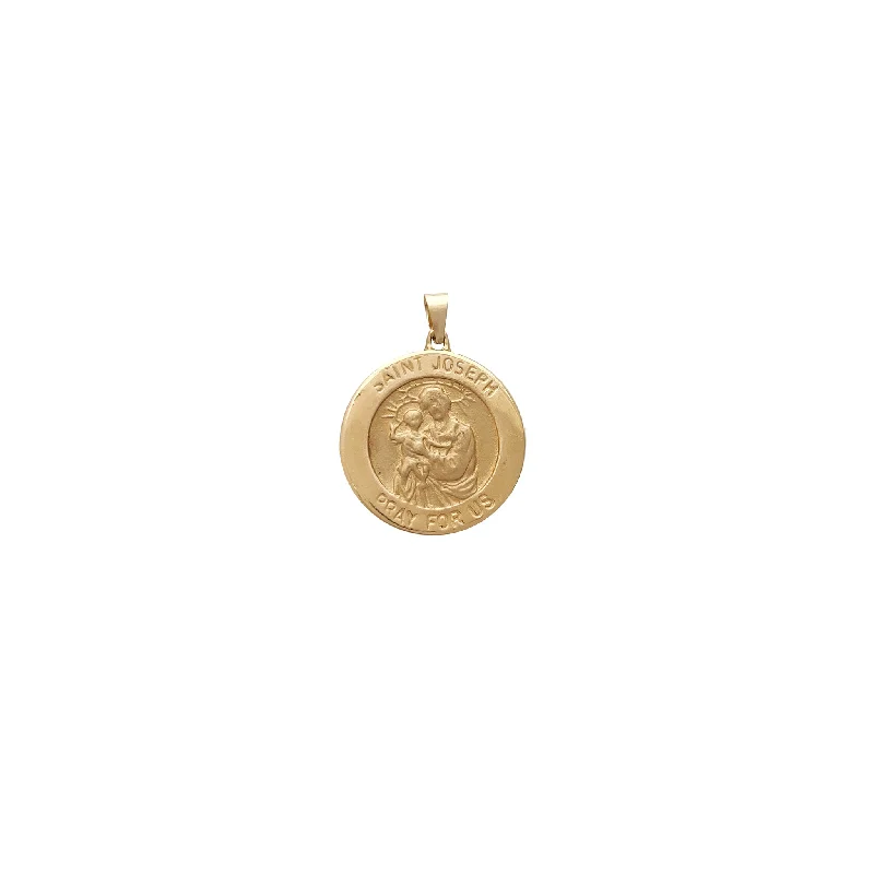 18K Gold - Plated Angel Wing Pendant for a Symbolic and Elegant AccessorySaint Joseph "Pray For Us" Medallion Pendant (14K)