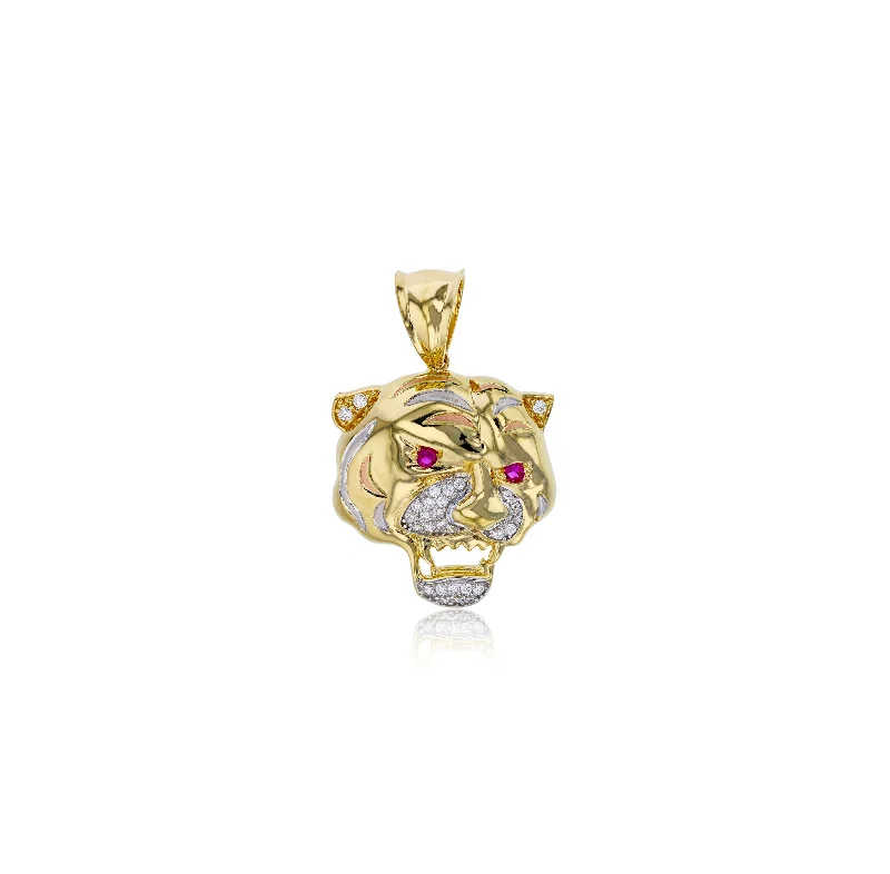 Double - Heart Pendant with Interlocking Design for CouplesTricolor Tiger Pendant (14K)