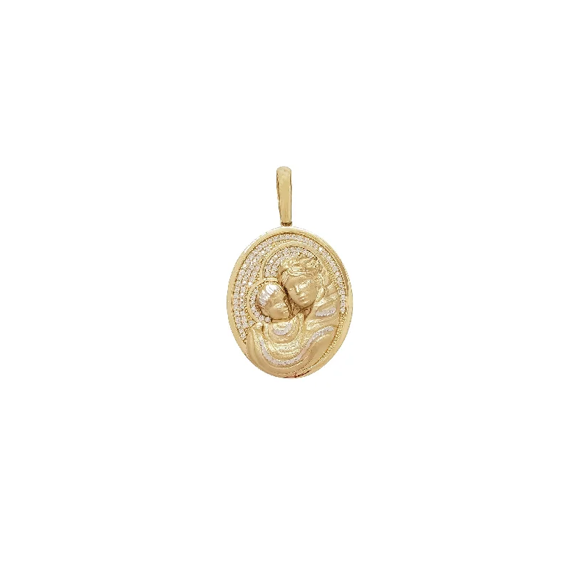 3D - Printed Polymer Clay Animal - Print Pendant for a Fun and Quirky AccessoryTwo Tone "Madonna and Child" Virgin Mary Medallion Pendant (14K)