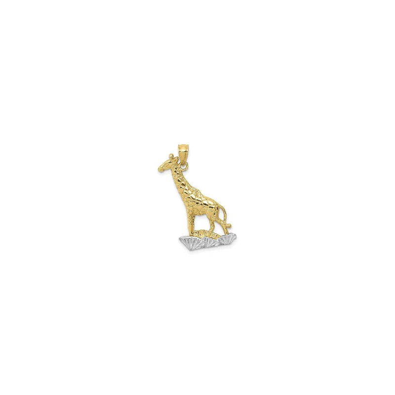 Mother - of - Pearl Inlaid Seahorse Pendant for Beach LoversTwo-Toned Giraffe Pendant (14K)