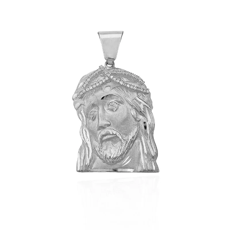 Enamel - Painted Owl Pendant in Vibrant Colors for a Playful LookWhite Gold Closed-Back Jesus Head Pendant (14K)