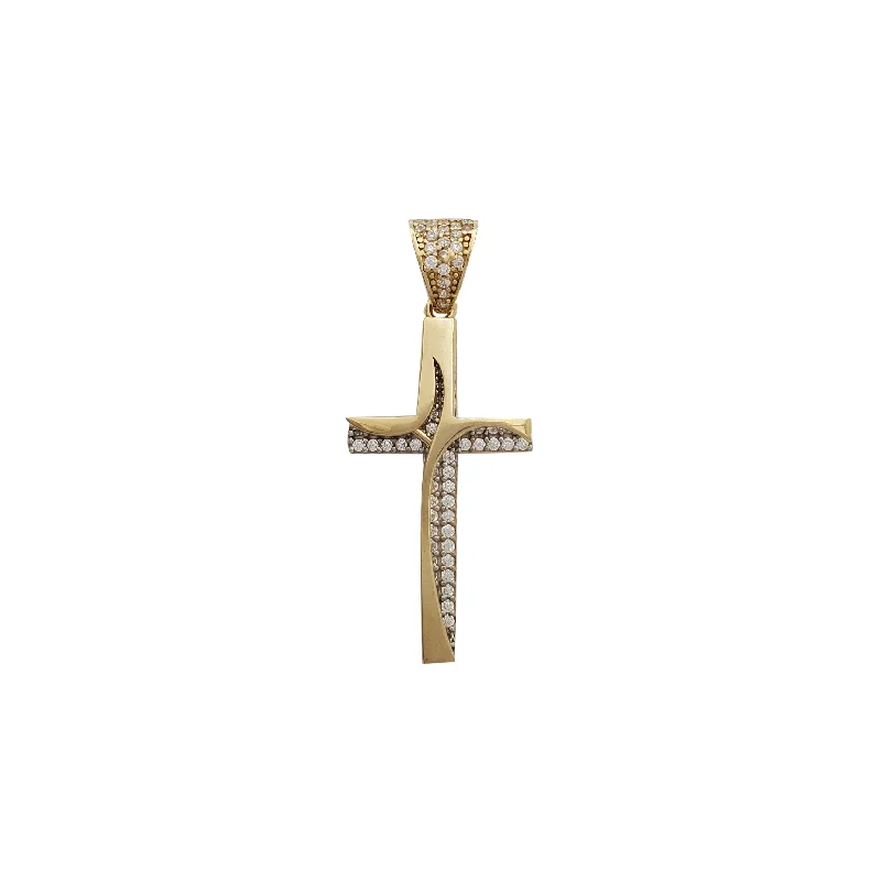 Retro - Inspired Art Deco - Patterned Pendant in Silver for Vintage LoversZirconia Cross Pendant (14K)